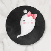 Halloween, niedliches beängstigendes Geistermädche Geschenkanhänger (Rückseite)