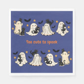 Halloween Niedliches lustig Spooky Ghost Cat - Fal Serviette (Vorderseite)