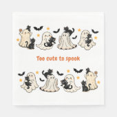 Halloween Niedliches lustig Spooky Ghost Cat - Fal Serviette (Vorderseite)