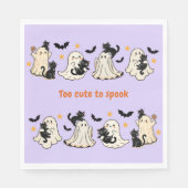 Halloween Niedliches lustig Spooky Ghost Cat - Fal Serviette (Vorderseite)