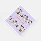 Halloween Niedliches lustig Spooky Ghost Cat - Fal Serviette (Ecke)