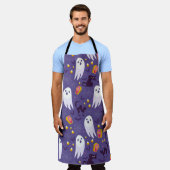 Halloween Niedliches Modernes Ghost Schwarze Katze Schürze (Getragen)