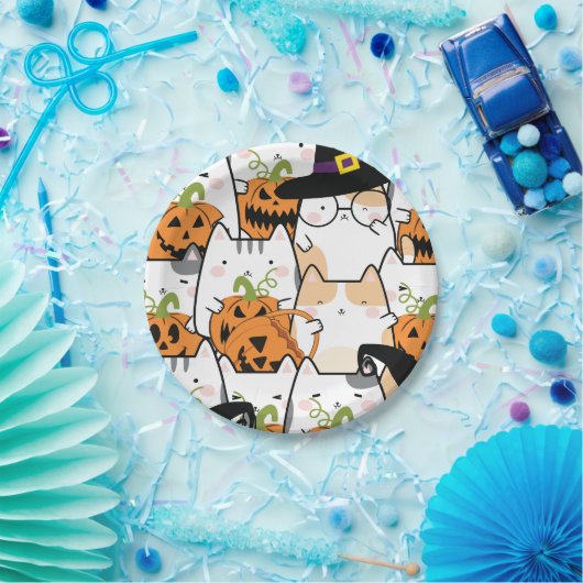 Halloween Niedliches Monsterpapier Pappteller (Party)