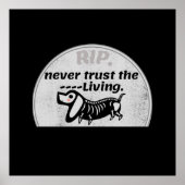 Halloween-Niedliches Skelettangebot Poster (Vorne)