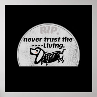 Halloween-Niedliches Skelettangebot Poster