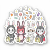 Halloween Niedliches Sonnenkostüm Aufkleber (Vorderseite)