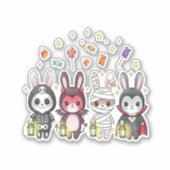 Halloween Niedliches Sonnenkostüm Aufkleber (Vorderseite)