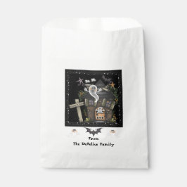 Halloween - Niedliches Spuk Geisterhaus (2) Geschenktütchen