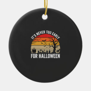 Halloween niemals zu früh Vintage-Sonnenuntergang Keramik Ornament