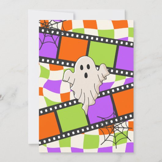 Halloween Night Beängstigend Backyard Geburtstag Einladung (Rückseite)