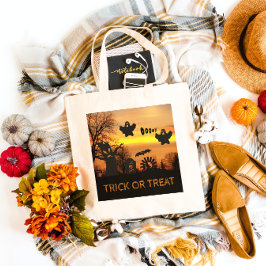 Halloween Night Beängstigend Ghosts and Bats Tragetasche