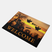 Halloween Night Beängstigend Ghosts and Bats Willk Fußmatte (Schrägansicht)