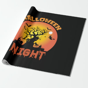 Halloween Night Birthday Geschenkpapier