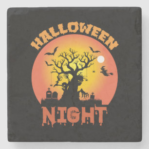 Halloween Night Birthday Steinuntersetzer