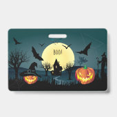 Halloween Night Celebration Carnival Trendy Ausweis (Rückseite)