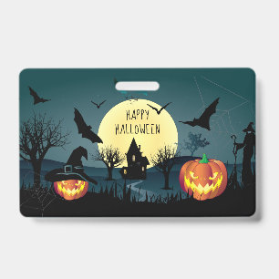 Halloween Night Celebration Carnival Trendy Ausweis