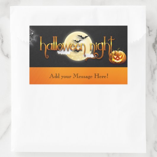 Halloween Night - CUSTOMIZE Rechteckiger Aufkleber (Tasche)