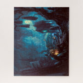 Halloween Night Full Moon Spuk Friedhof Puzzle (Vertikal)