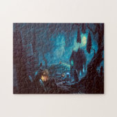 Halloween Night Full Moon Spuk Friedhof Puzzle (Horizontal)