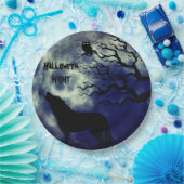 Halloween Night Fullmoon 2 Paper Plate Pappteller (Party)