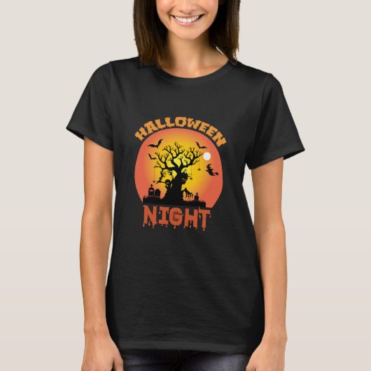 Halloween Night Geburtstag T-Shirt (Vorderseite)