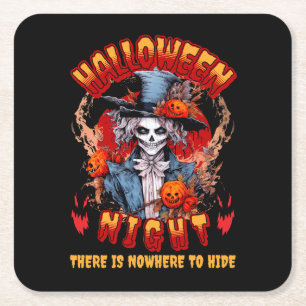 Halloween Night gibt es nirgendwo zu verbergen Rechteckiger Pappuntersetzer
