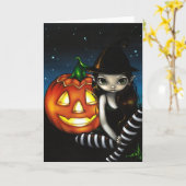 "Halloween Night" Grußkarte Karte (Gelbe Blume)