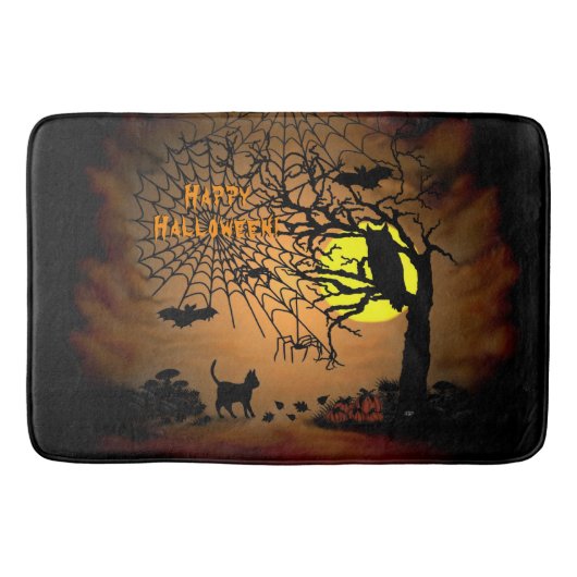 Halloween Night, Happy Halloween ! Badematte (Vorderseite)