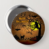 Halloween Night, Happy Halloween ! Button (Vorne & Hinten)