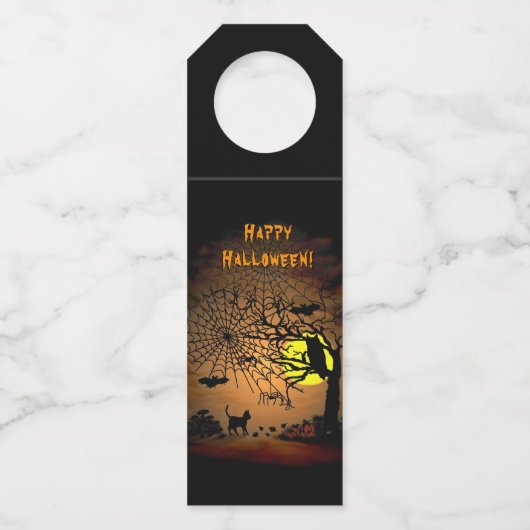 Halloween Night, Happy Halloween! Flaschenanhänger (Vorderseite)