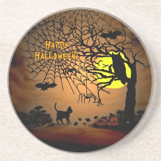Halloween Night, Happy Halloween ! Getränkeuntersetzer (Vorne)
