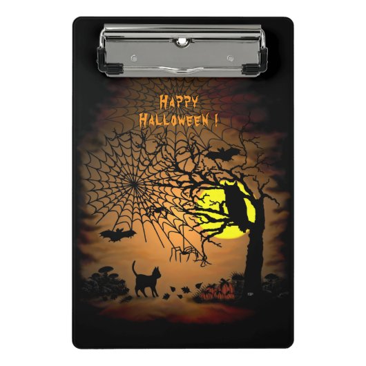 Halloween Night, Happy Halloween ! Mini Klemmbrett (Vorderseite)