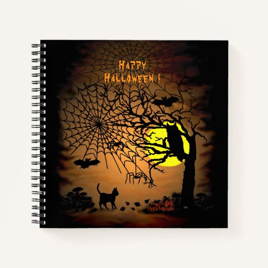 Halloween Night, Happy Halloween ! Notizblock (Vorderseite)