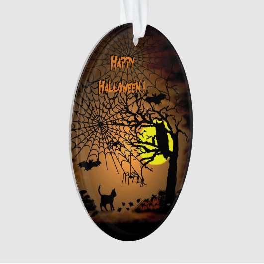 Halloween Night, Happy Halloween ! Ornament (Vorderseite)