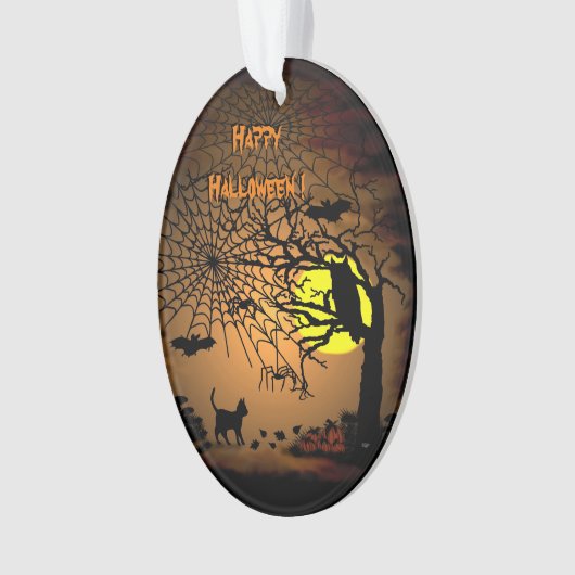 Halloween Night, Happy Halloween ! Ornament (Vorderseite)