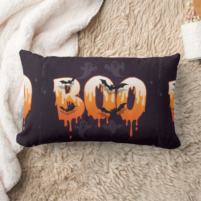 Halloween Night Illustration Lendenkissen (Decke)