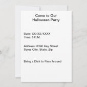 Halloween Night in Orange Glow Fügen Sie Ihr Foto  Einladung (Rückseite)