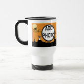 Halloween Night in Orange Glow Fügen Sie Ihr Foto  Reisebecher (Links)