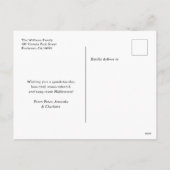 Halloween Night Jack O'Lanterns Bats Postkarte (Rückseite)