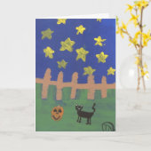 Halloween Night Karte (Gelbe Blume)
