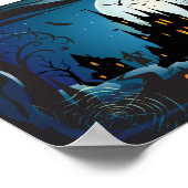 Halloween Night Magic Trick-oder-Leckerei-Landscha Poster (Ecke)