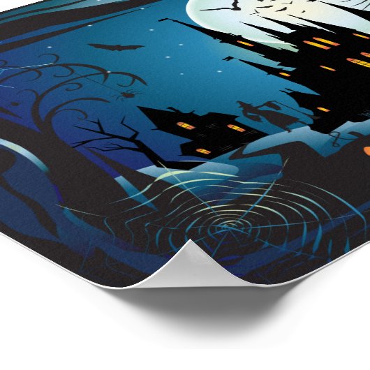 Halloween Night Magic Trick-oder-Leckerei-Landscha Poster (Ecke)