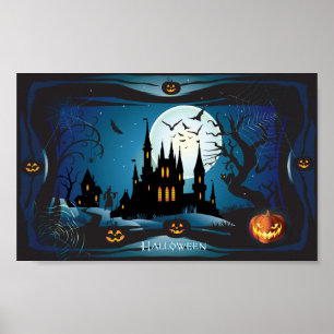 Halloween Night Magic Trick-oder-Leckerei-Landscha Poster