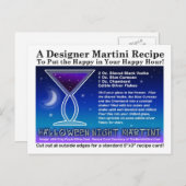 Halloween Night Martini Rezept Postkarte (Vorne/Hinten)