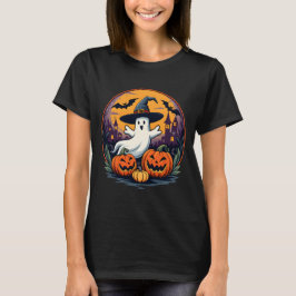 Halloween Night mit einem freundlichen Geist T-Shirt