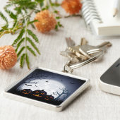 Halloween Night mit Pumpkin & fliegenden Fledermäu Schlüsselanhänger (Seite)