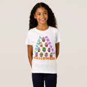 Halloween Night of the Living Cupcakes Pyramide Ki T-Shirt (Vorne ganz)