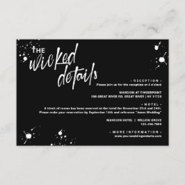 Halloween Night of the Living Wed Details Begleitkarte