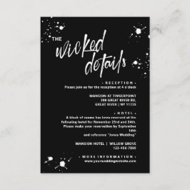 Halloween Night of the Living Wed Wedding Begleitkarte