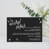 Halloween Night of the Living Wed Wedding Card RSVP Karte (Stehend Vorderseite)